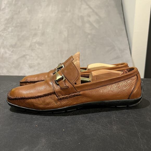 Allen Edmonds Elwood Shoes Mens Size 9 Brown Leather Driving Moc Loafers Slip On main image 10